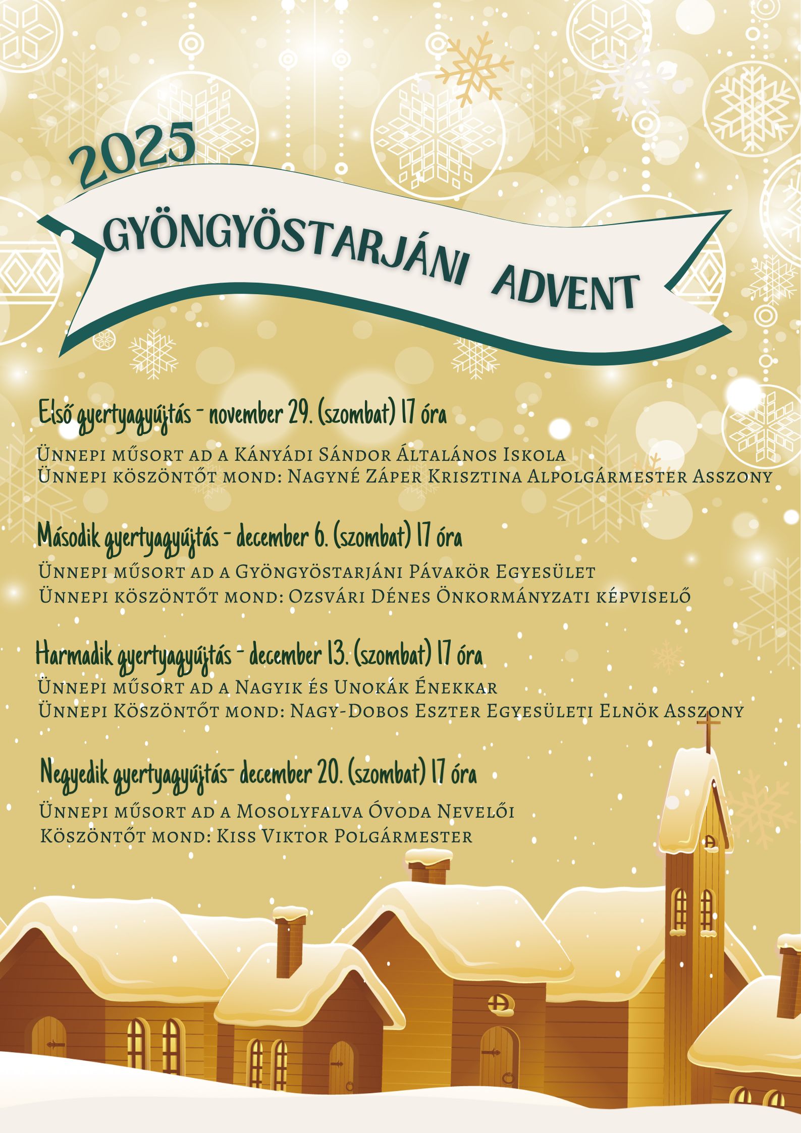 Gyöngyöstarjáni Advent 2025